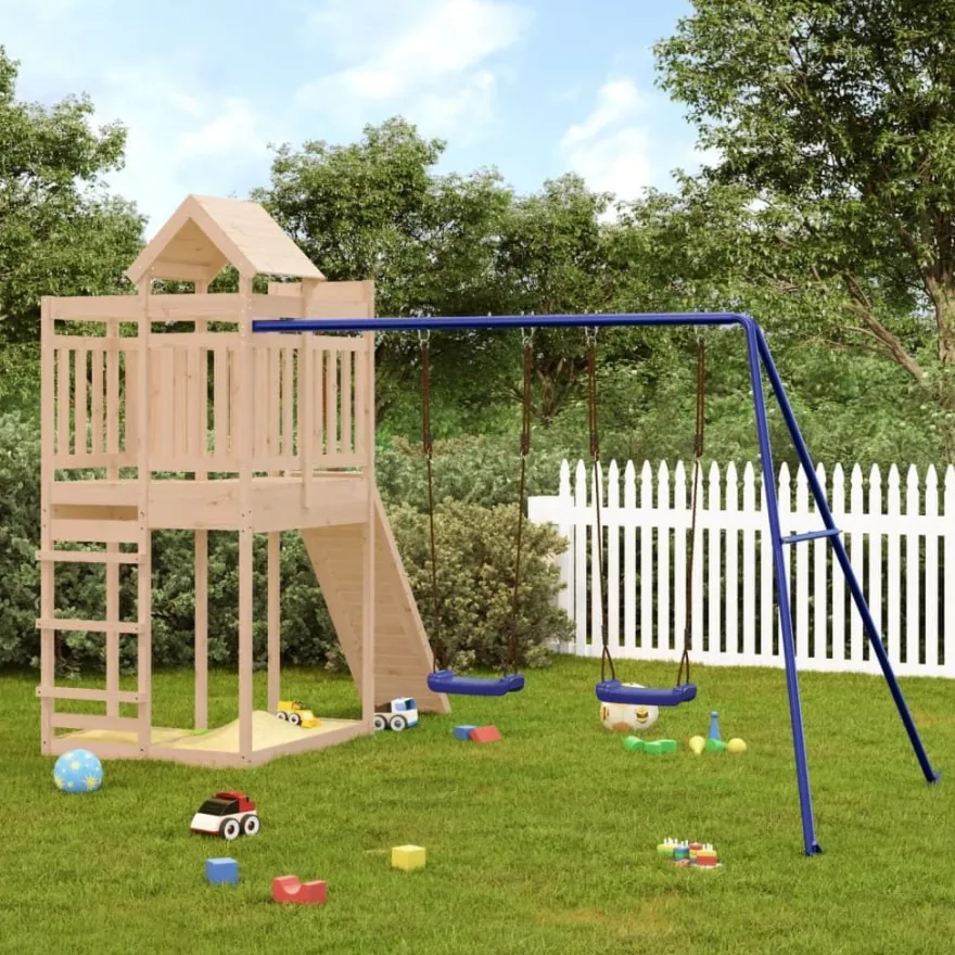 vidaXL Spielturm Massivholz Kiefer