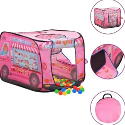vidaXL Spielzelt für Kinder Rosa 70x112x70 cm