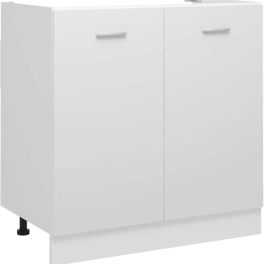 vidaXL Spülenunterschrank Lyon Weiß 80x46x81,5 cm Holzwerkstoff