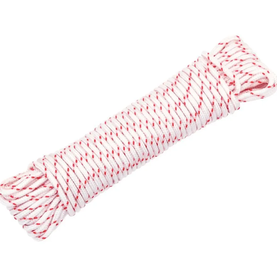 vidaXL Starterseil Weiß und Rot Ø3 mm 10 m Nylon