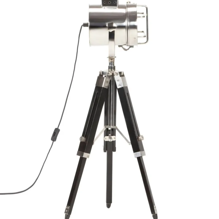 vidaXL Stativlampe Schwarz Mango Massivholz 69 cm