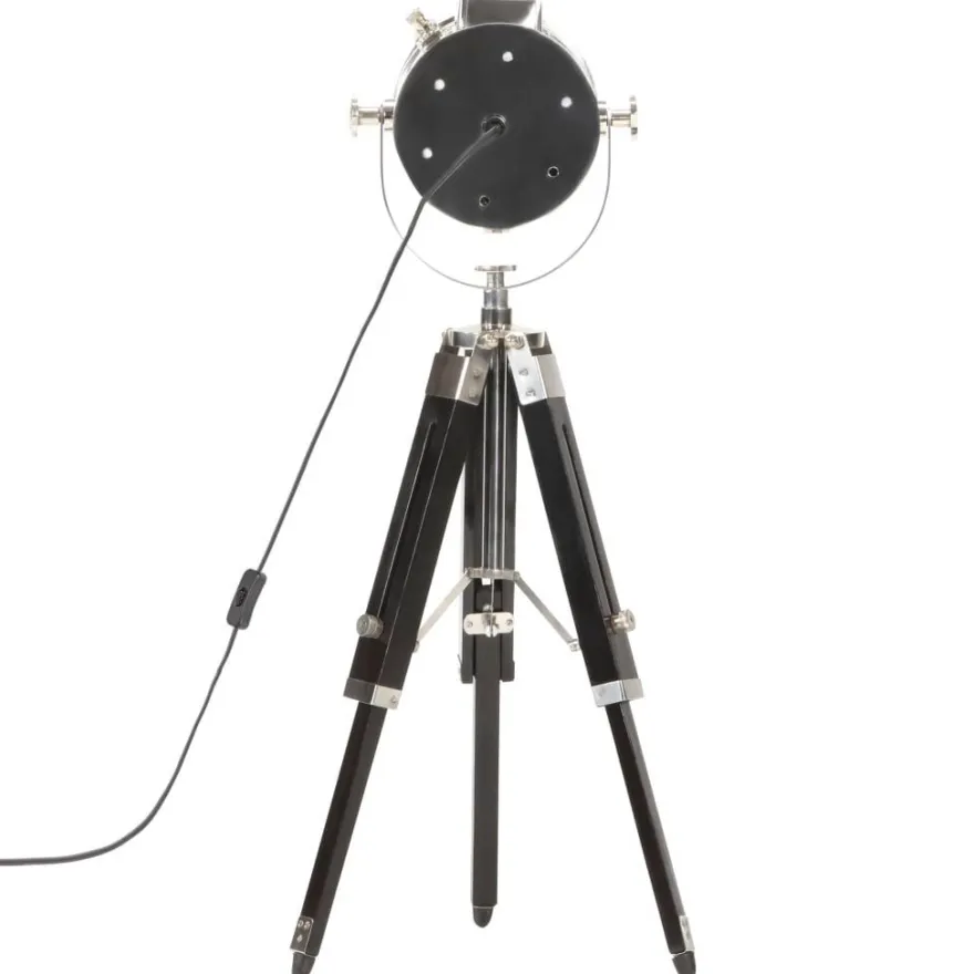 vidaXL Stativlampe Schwarz Mango Massivholz 69 cm