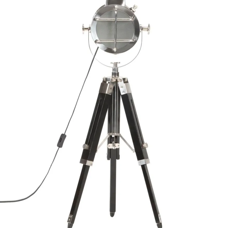 vidaXL Stativlampe Schwarz Mango Massivholz 69 cm