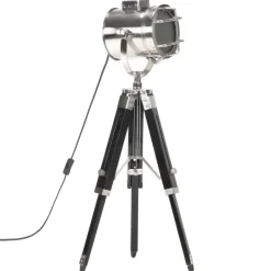 vidaXL Stativlampe Schwarz Mango Massivholz 69 cm