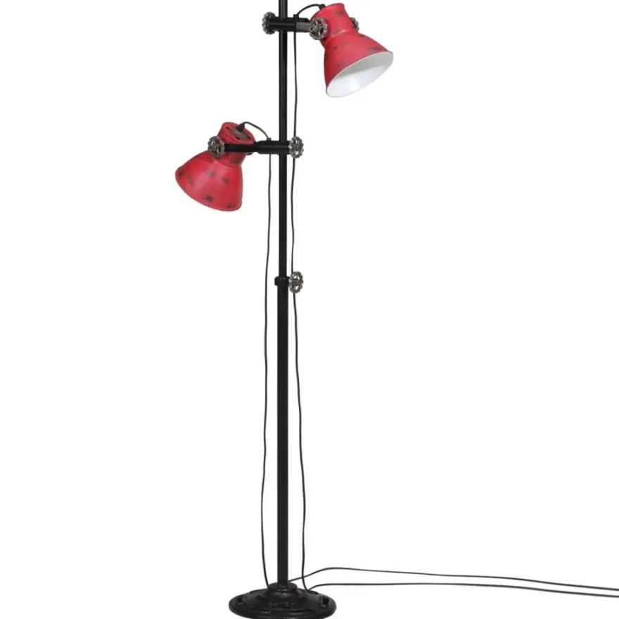 vidaXL Stehleuchte 25 W Rot 25x25x90/140 cm E27
