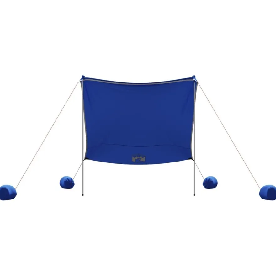 vidaXL Strand-Schattenzelt mit Sandsäcken Blau 214x236 cm