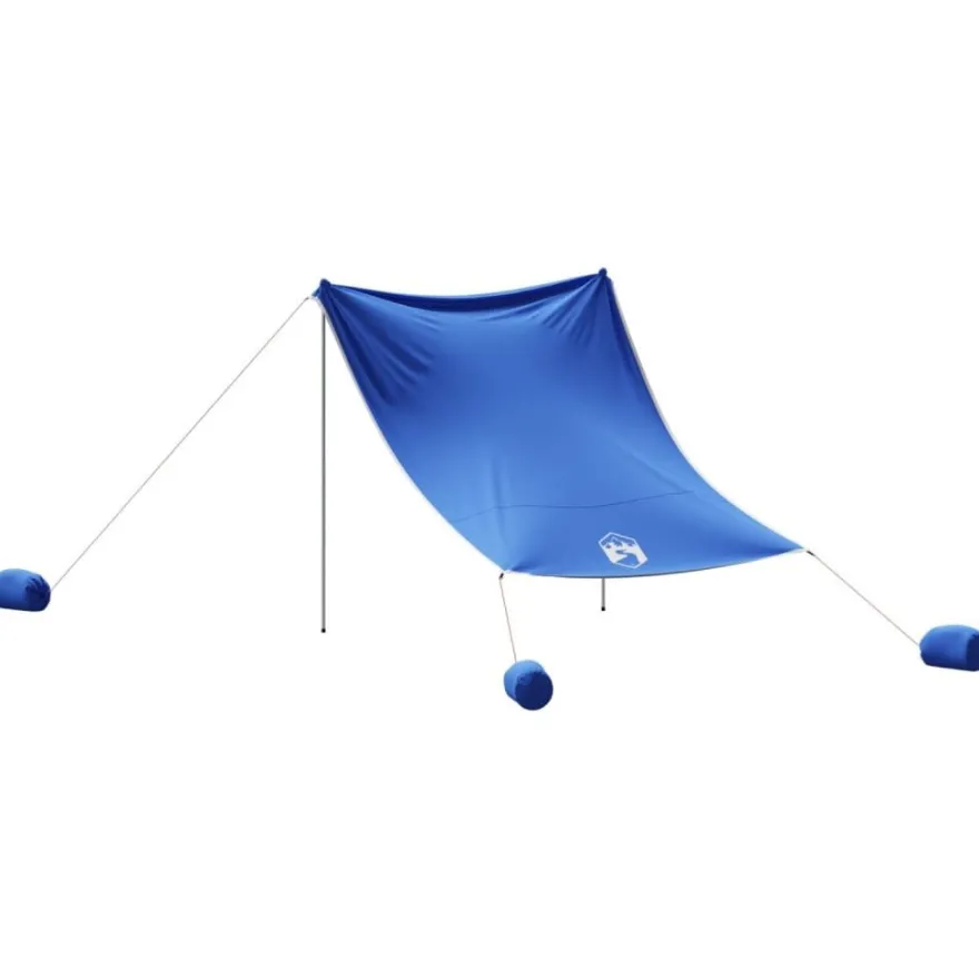 vidaXL Strand-Schattenzelt mit Sandsäcken Blau 214x236 cm