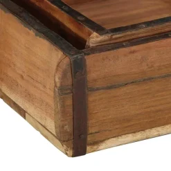 vidaXL Tablett 2 pcs Braun 29 x 31 x 10 cm Massives upgecyceltes Holz
