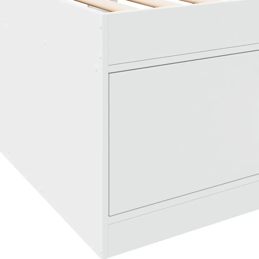 vidaXL Tagesbett mit Schubladen ohne Matratze Weiß 100x200 cm