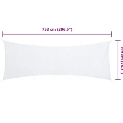 vidaXL Tarnnetz mit Aufbewahrungstasche 753x199 cm Weiß