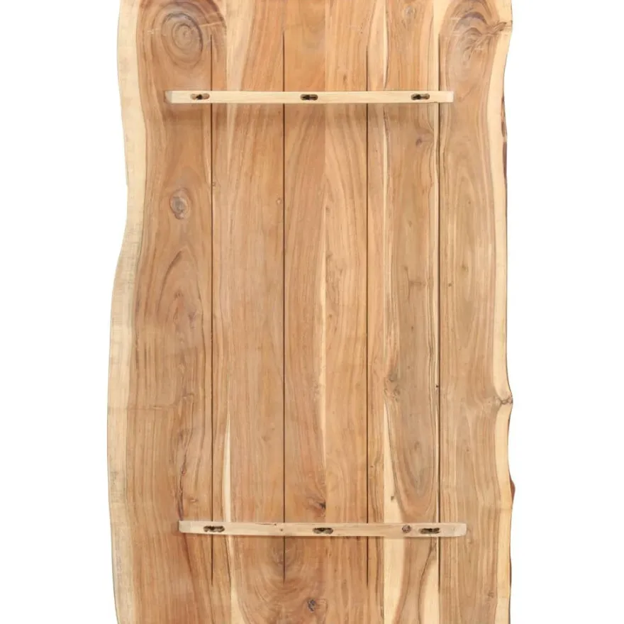 vidaXL Tischplatte Massivholz Akazie 100x(50-60)x3,8 cm