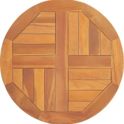vidaXL Tischplatte Massivholz Teak Rund 2,5 cm 50 cm