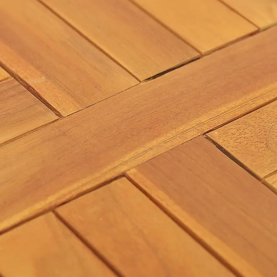 vidaXL Tischplatte Massivholz Teak Rund 2,5 cm 50 cm