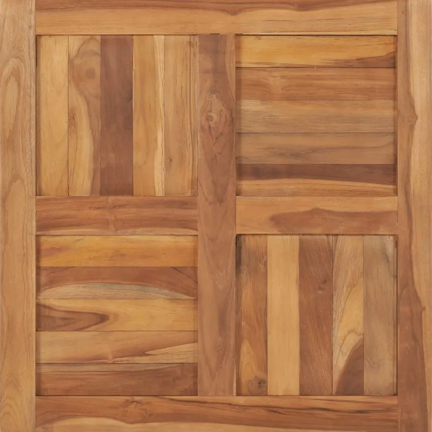vidaXL Tischplatte Massivholz Teak 70×70×2,5 cm