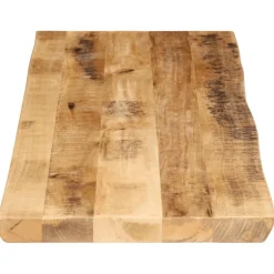 vidaXL Tischplatte mit Baumkante 120x40x3,8 cm Raues Mango Massivholz