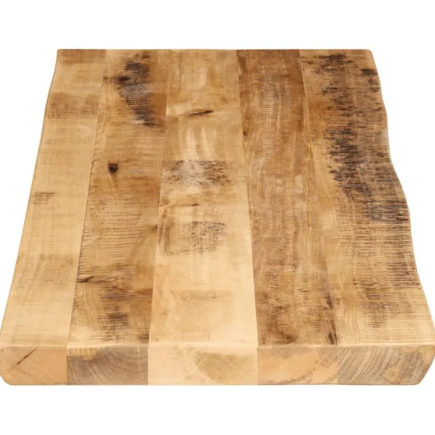 vidaXL Tischplatte mit Baumkante 120x40x3,8 cm Raues Mango Massivholz