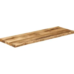 vidaXL Tischplatte mit Baumkante 120x40x3,8 cm Raues Mango Massivholz