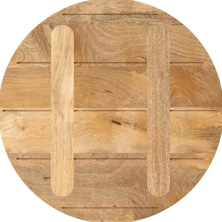 vidaXL Tischplatte Ø 40x2,5 cm Rund Massivholz Mango