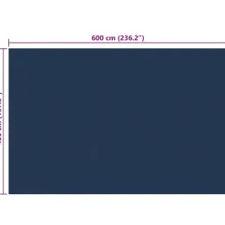vidaXL Treibende Pool-Solarplane PE 600x400 cm Schwarz und Blau