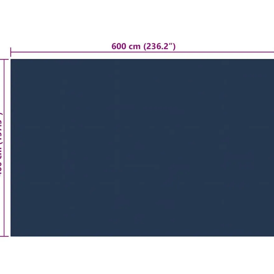 vidaXL Treibende Pool-Solarplane PE 600x400 cm Schwarz und Blau