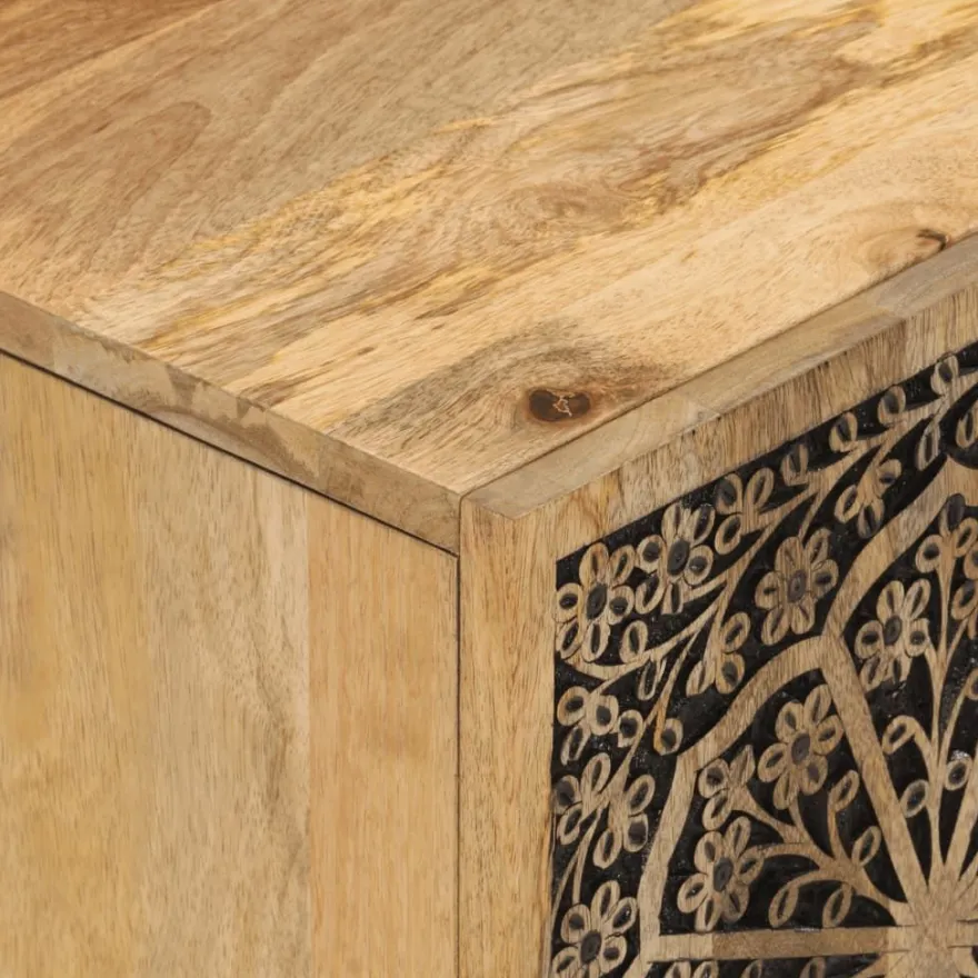 vidaXL TV-Schrank 80x31x46 cm Massivholz Mango