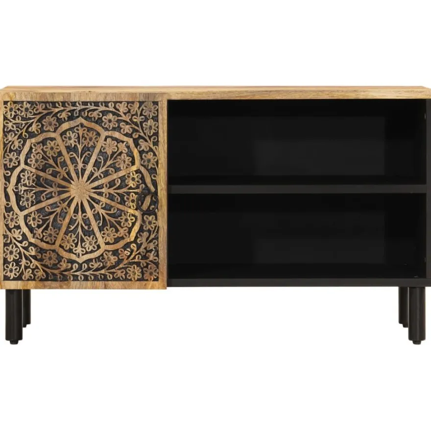 vidaXL TV-Schrank 80x31x46 cm Massivholz Mango