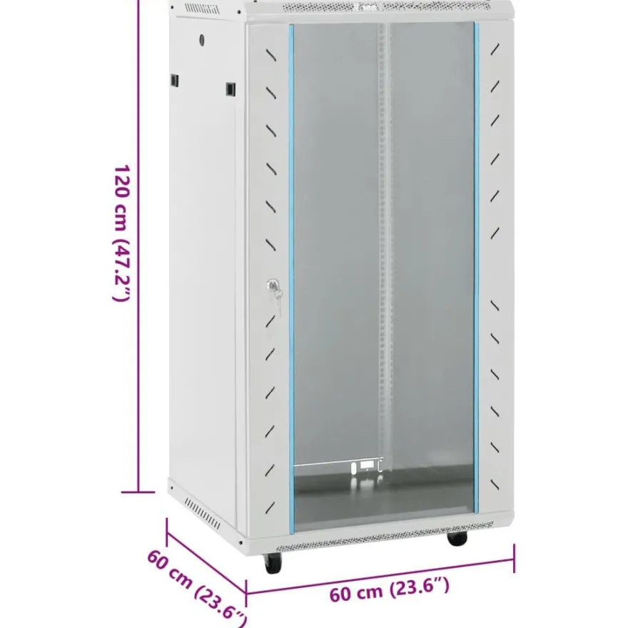 vidaXL 22U Netzwerkschrank auf Rollen 19