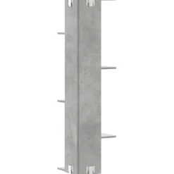 vidaXL Wand-Eckregal Betongrau 36,5x36,5x140 cm Holzwerkstoff