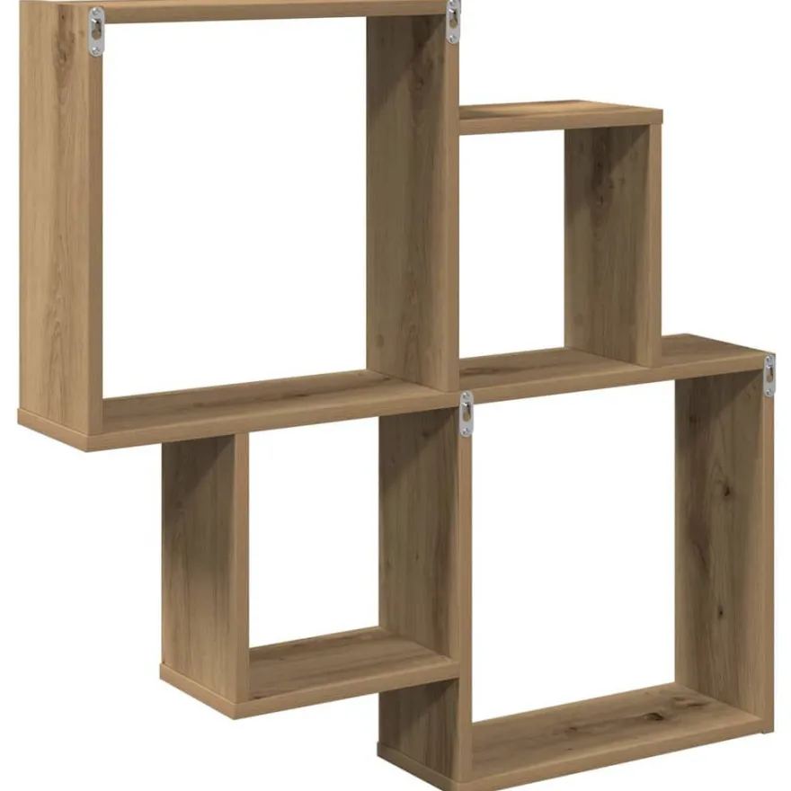vidaXL Wandregal Artisan-Eiche 80x15x78,5 cm Holzwerkstoff