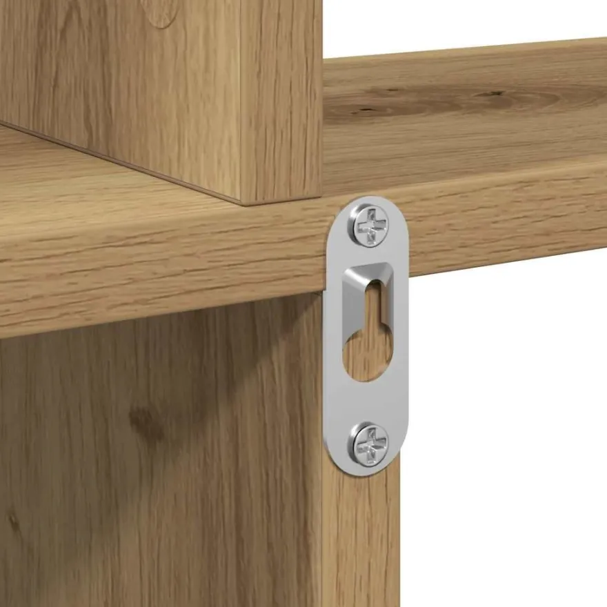 vidaXL Wandregal Artisan-Eiche 80x15x78,5 cm Holzwerkstoff