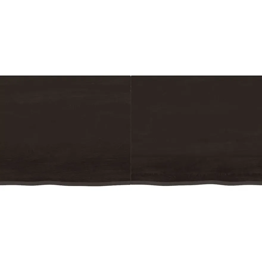 vidaXL Wandregal Dunkelbraun 120x50x(2-6)cm Massivholz Eiche Behandelt