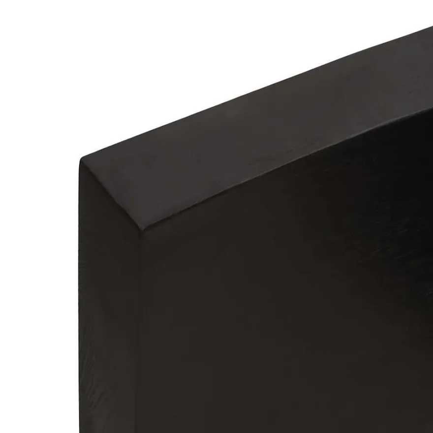 vidaXL Wandregal Dunkelbraun 120x50x(2-6)cm Massivholz Eiche Behandelt