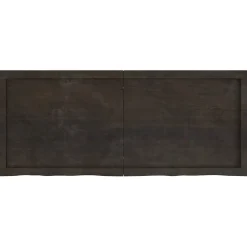 vidaXL Wandregal Dunkelbraun 120x50x(2-6)cm Massivholz Eiche Behandelt