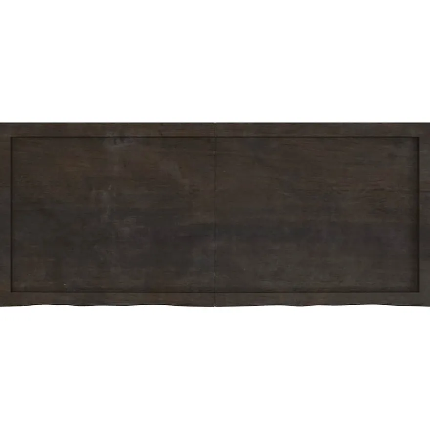 vidaXL Wandregal Dunkelbraun 120x50x(2-6)cm Massivholz Eiche Behandelt