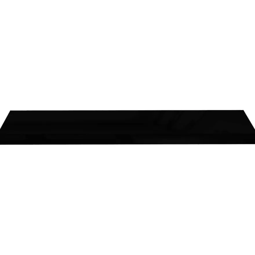 vidaXL Wandregale Schwebend 4 Stk. Hochglanz-Schwarz 90x23,5x3,8cm MDF