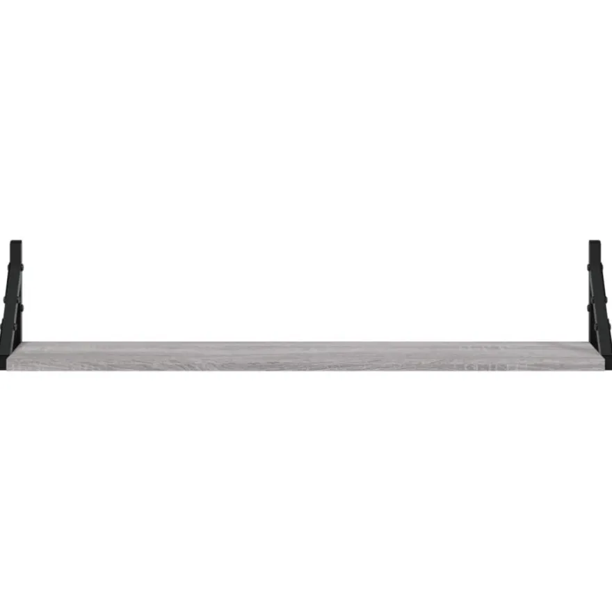 vidaXL Wandregale 2 Stk. Grau Sonoma 80x15x15,5 cm Holzwerkstoff