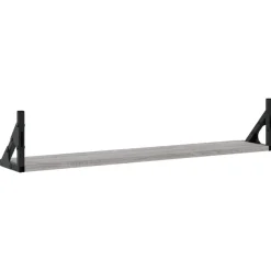vidaXL Wandregale 2 Stk. Grau Sonoma 80x15x15,5 cm Holzwerkstoff