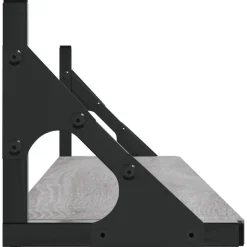 vidaXL Wandregale 2 Stk. Grau Sonoma 80x15x15,5 cm Holzwerkstoff