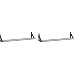 vidaXL Wandregale 2 Stk. Grau Sonoma 80x15x15,5 cm Holzwerkstoff