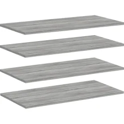 vidaXL Wandregale 4 Stk. Grau Sonoma 80x40x1,5 cm Holzwerkstoff