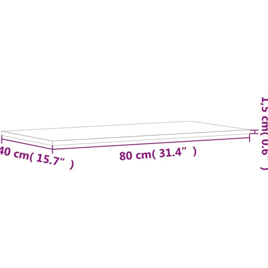 vidaXL Wandregale 4 Stk. Grau Sonoma 80x40x1,5 cm Holzwerkstoff