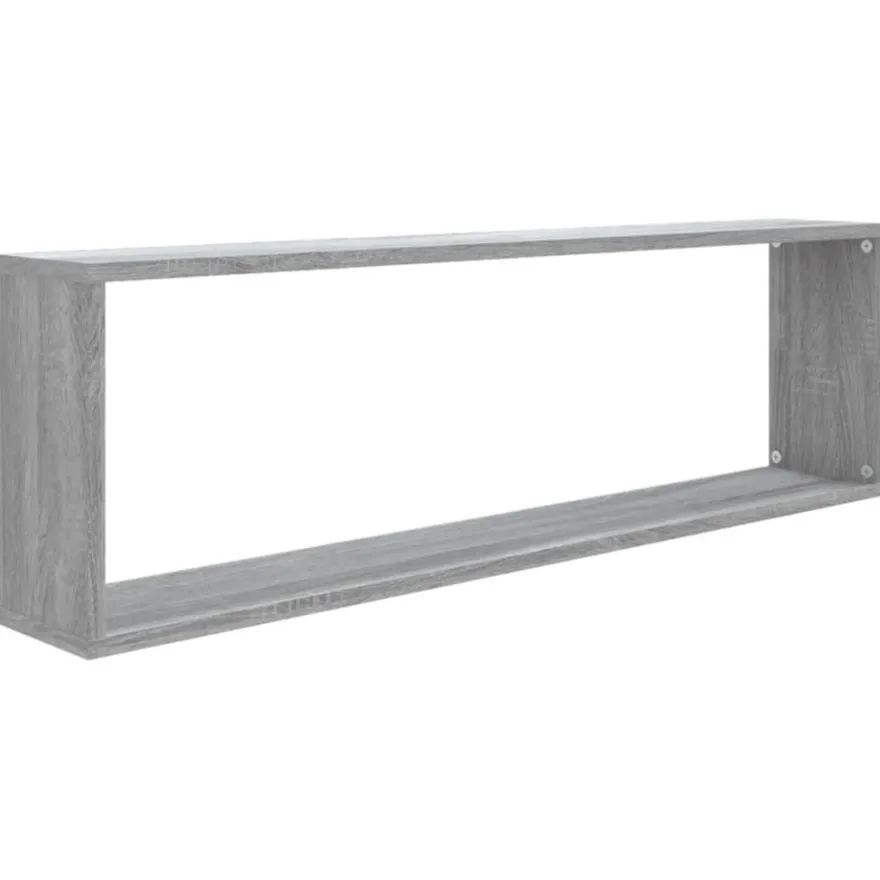 vidaXL Wandregale 4 Stk. Grau Sonoma 100x15x30 cm Holzwerkstoff