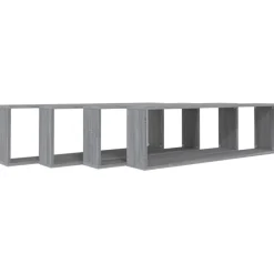 vidaXL Wandregale 4 Stk. Grau Sonoma 100x15x30 cm Holzwerkstoff