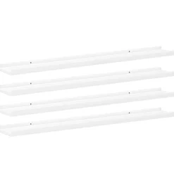 vidaXL Wandregale 4 Stk. Weiß 100x9x3 cm