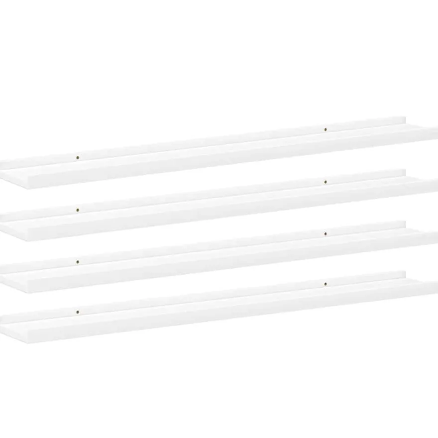 vidaXL Wandregale 4 Stk. Weiß 100x9x3 cm