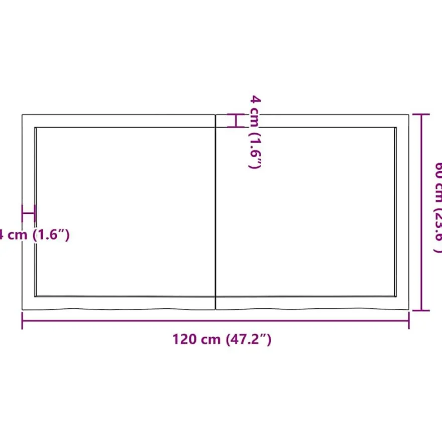 vidaXL Wandregal Hellbraun 120x60x(2-6) cm Massivholz Eiche Behandelt