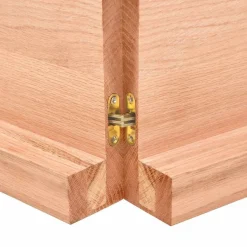 vidaXL Wandregal Hellbraun 120x60x(2-6) cm Massivholz Eiche Behandelt