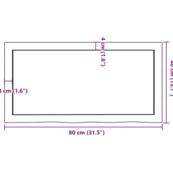 vidaXL Wandregal Hellbraun 80x40x(2-6) cm Massivholz Eiche Behandelt
