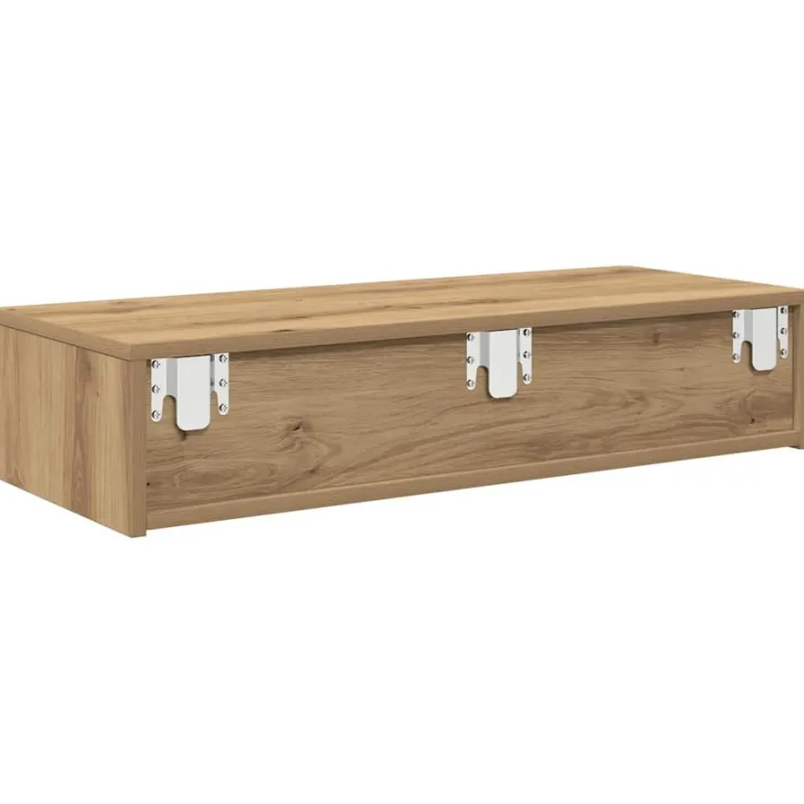 vidaXL Wandregal mit Schubladen Artisan-Eiche 80x33x17cm Holzwerkstoff