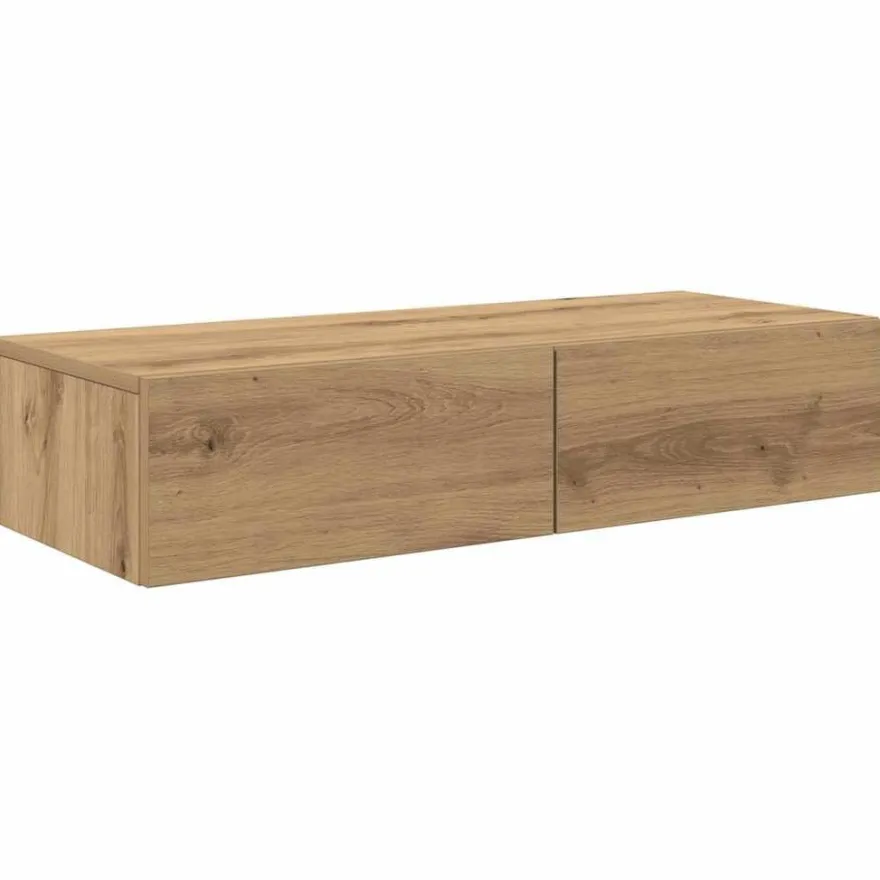 vidaXL Wandregal mit Schubladen Artisan-Eiche 80x33x17cm Holzwerkstoff